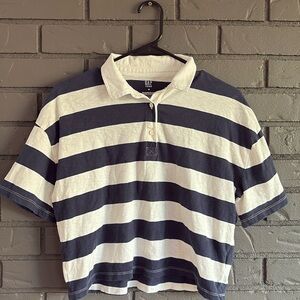 GAP TEEN - Striped Cropped Polo - Size Teen 12